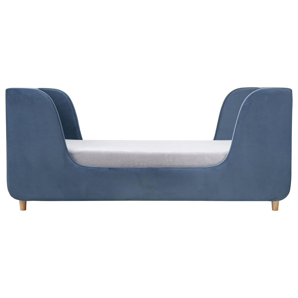 Baby Appleseed Bodhi Toddler Bed in Dusk Blue Velvet, , large