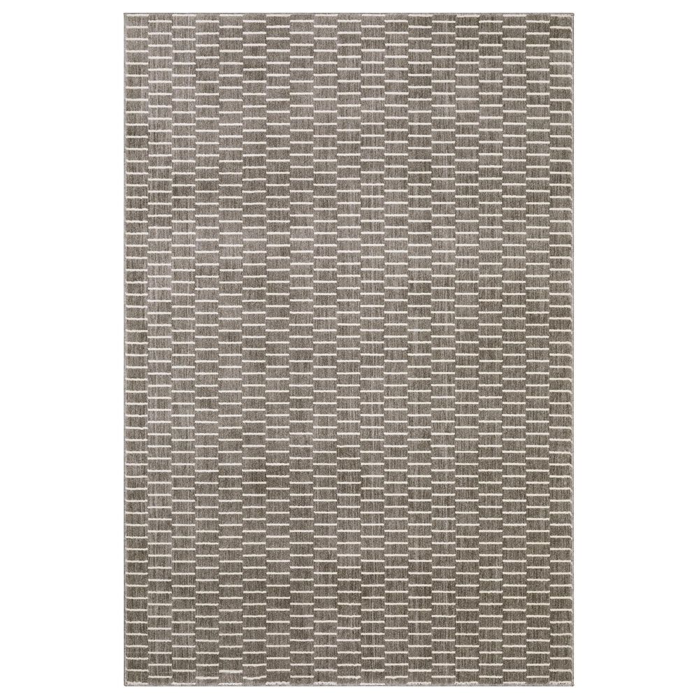 Oriental Weavers Oliver Charcoal and Beige 7"10" x 10"10" Area Rug, , large