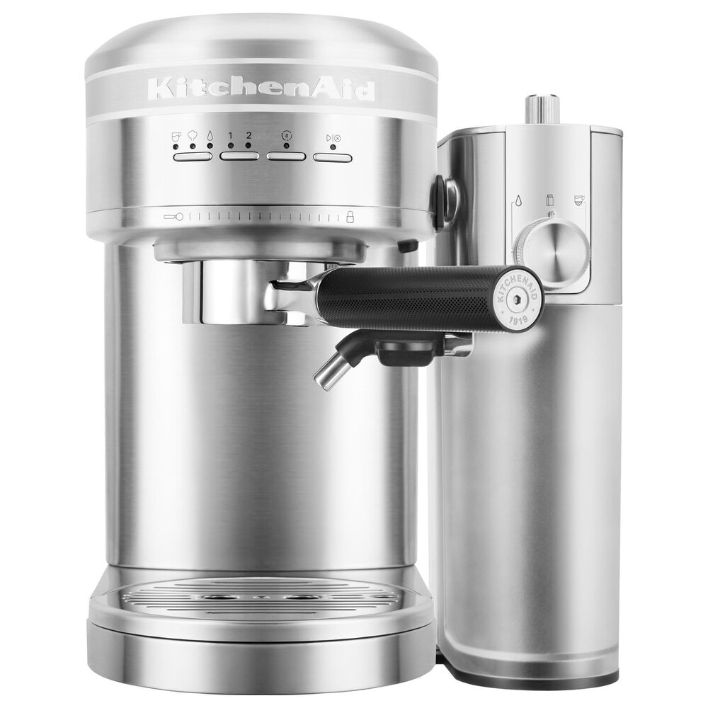 KitchenAid 47 Oz Semi-Automatic Espresso Machine in Brushed Stainless Steel, , large