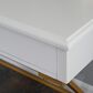 Linon Home Decor Campaign 2-Drawer Desk in White and Gold, , large