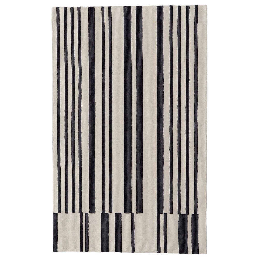 Feizy Maguire 8901F 2" x 3" Ivory and Black Area Rug, , large