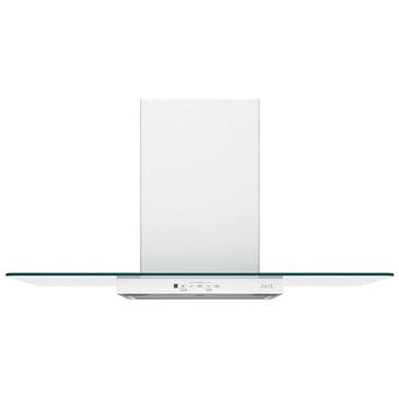Cafe 30" Wall-Mount Glass Canopy Chimney Hood in Matte White, , large