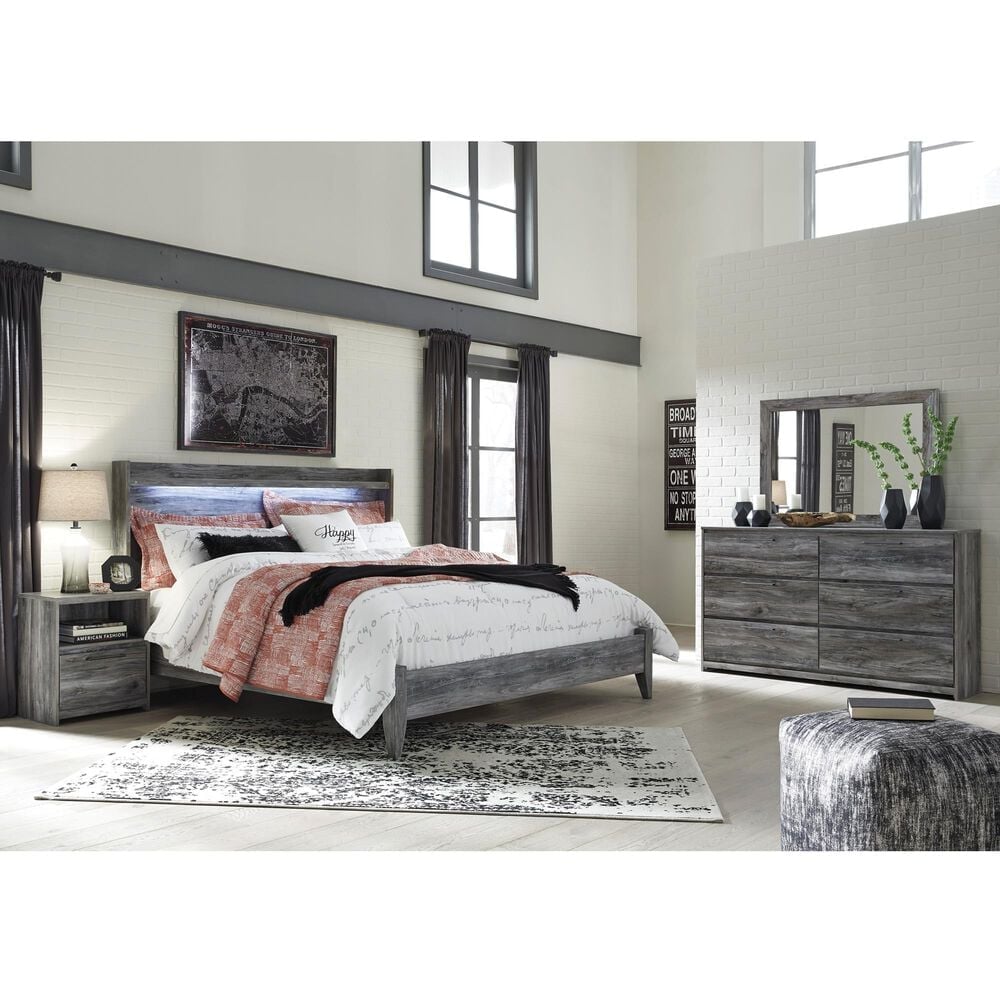 Ashley Baystorm 4 Piece King Bedroom Set in Gray, , large