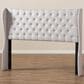 Baxton Studio Cadence King Wingback Headboard in Greyish Beige, , large