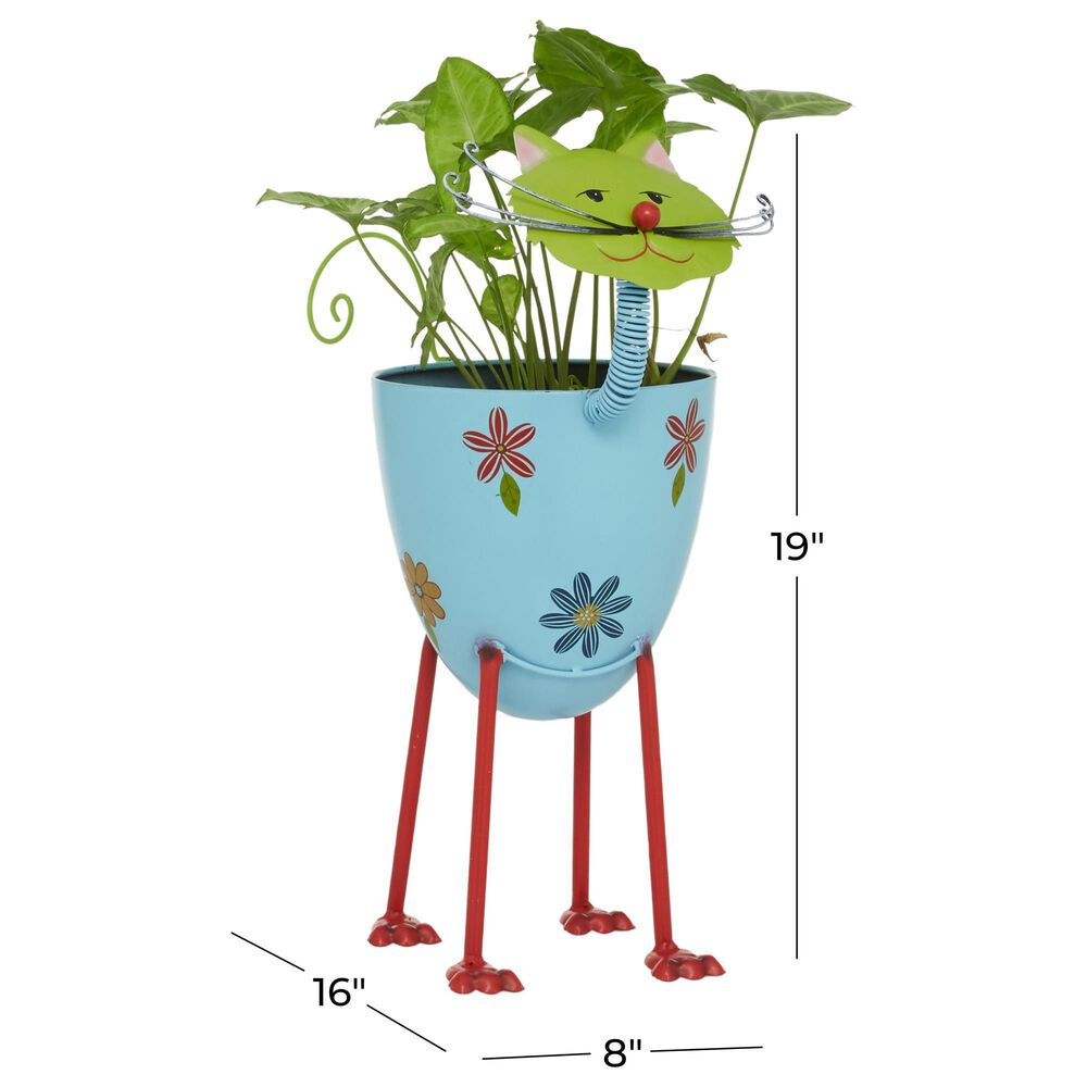 Maple and Jade Farmhouse Planter in Green, Blue and Red, , large