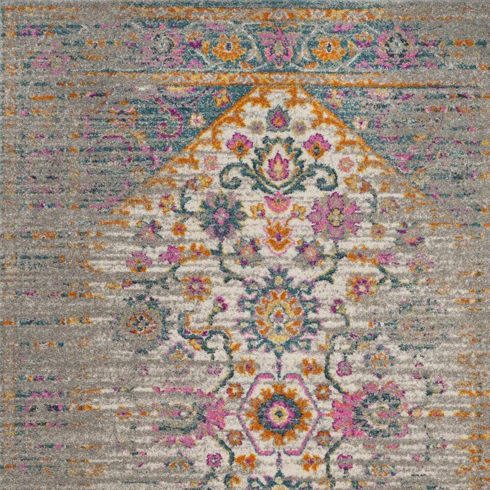 Safavieh Madison MAD122G-28 2&#39;3&quot; x 8&#39; Light Grey/Fuchsia Runner, , large