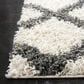 Safavieh Dallas Shag 8" x 10" Ivory and Dark Grey Area Rug, , large