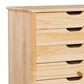 Linon Home Decor Cary 8-Drawer Rolling Cart in Natural, , large