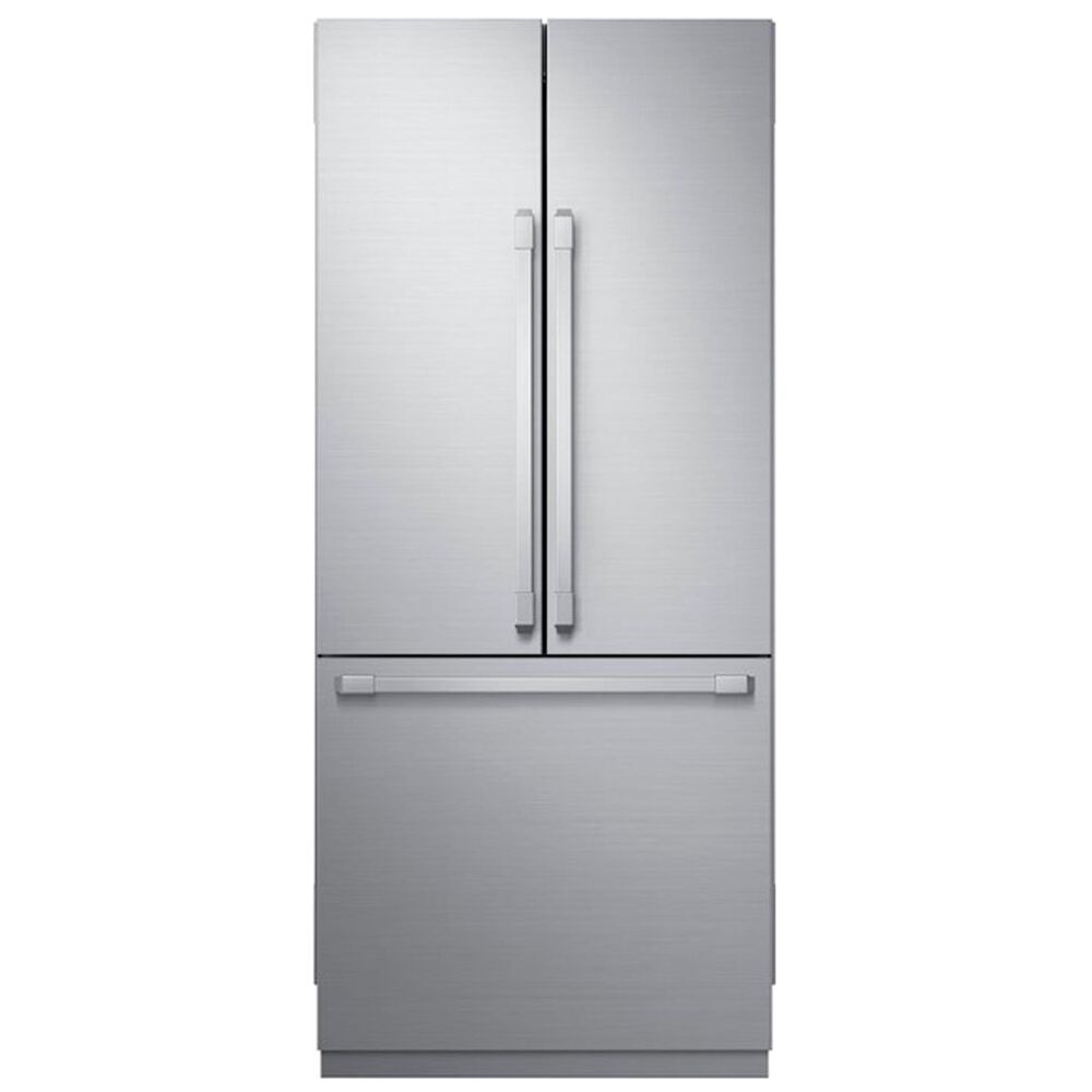 Dacor Heritage 36" French Door Silver Stainless Steel Panel and Kickplate with Dacor Pro Handle, , large