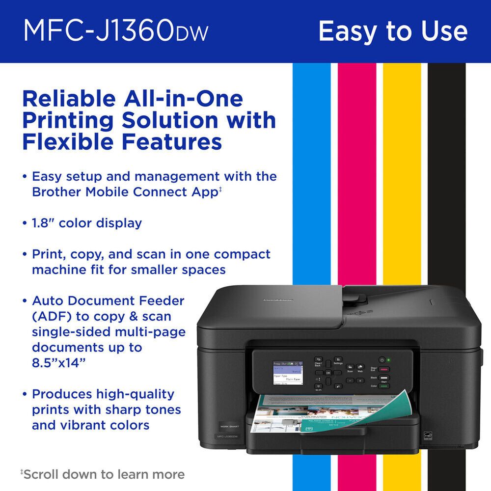 Brother Wireless Color All-in-One Inkjet Printer in Black, , large