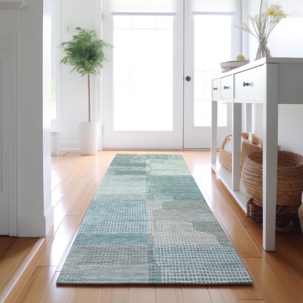 Dalyn Rug Company Ravenna RN10 2&#39;3&quot; x 7&#39;6&quot; Teal Runner, , large
