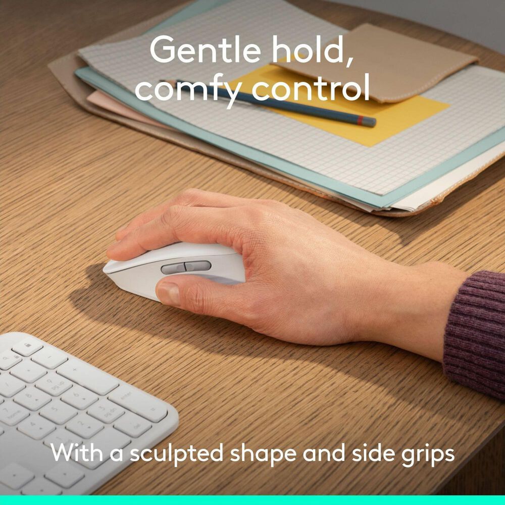 Logitech Signature Comfort Wireless Mouse in Off-White, , large