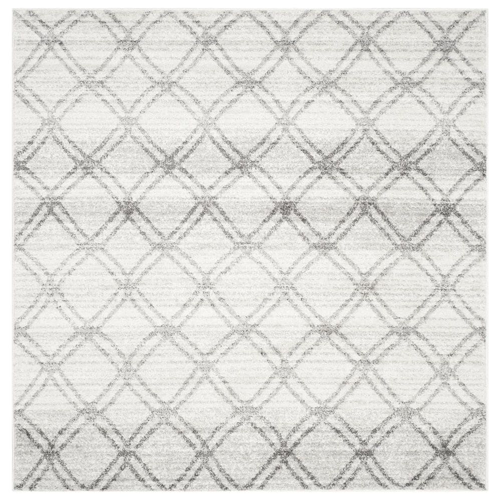 Safavieh Adirondack ADR105P-4SQ 4" x 4"  Silver/Charcoal Square Rug, , large