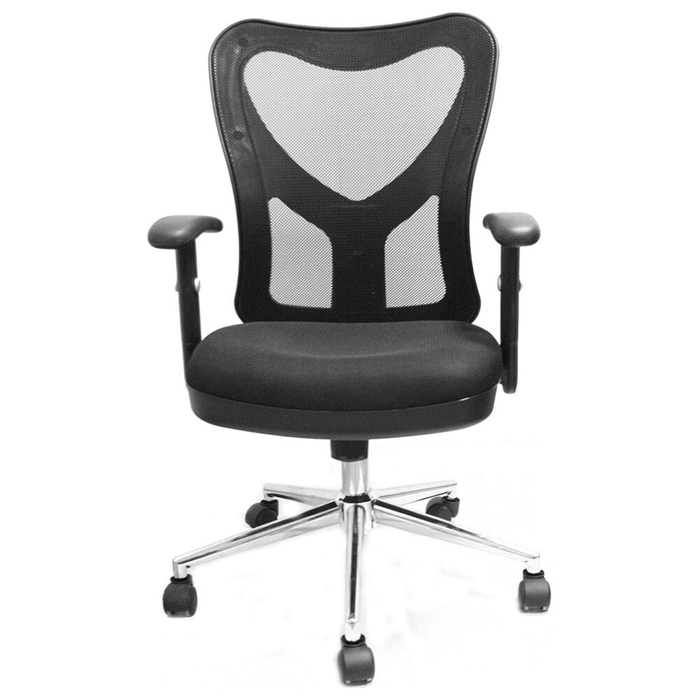 Rta Products Llc High Back Mesh Office Chair With Chrome Base in Black, , large