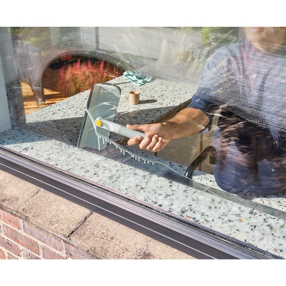 Joseph Joseph CleanTech 2-in-1 Glass Cleaning Tool in Stone, , large