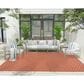Nourison Twist Reversible 8" x 10" Coral Indoor/Outdoor Area Rug, , large