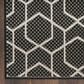 Nourison Horizon HOZ01 Black 3" x 5" Indoor/Outdoor Area Rug, , large