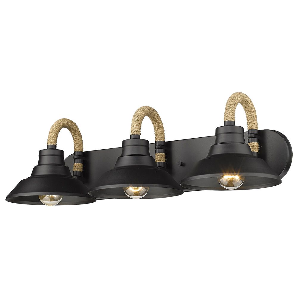 Golden Lighting Journey 3-Light Bath Vanity in Matte Black, , large