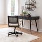 Linon Home Decor Bauer Swivel Office Chair with Cream Cushion in Black, , large