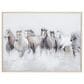 Maple and Jade 40" x 30" Horse Living Room Framed Wall Art in Black, Brown, Gray and White, , large