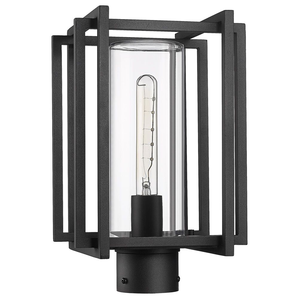 Golden Lighting Tribeca 1-Light Patio Post Mount in Natural Black, , large