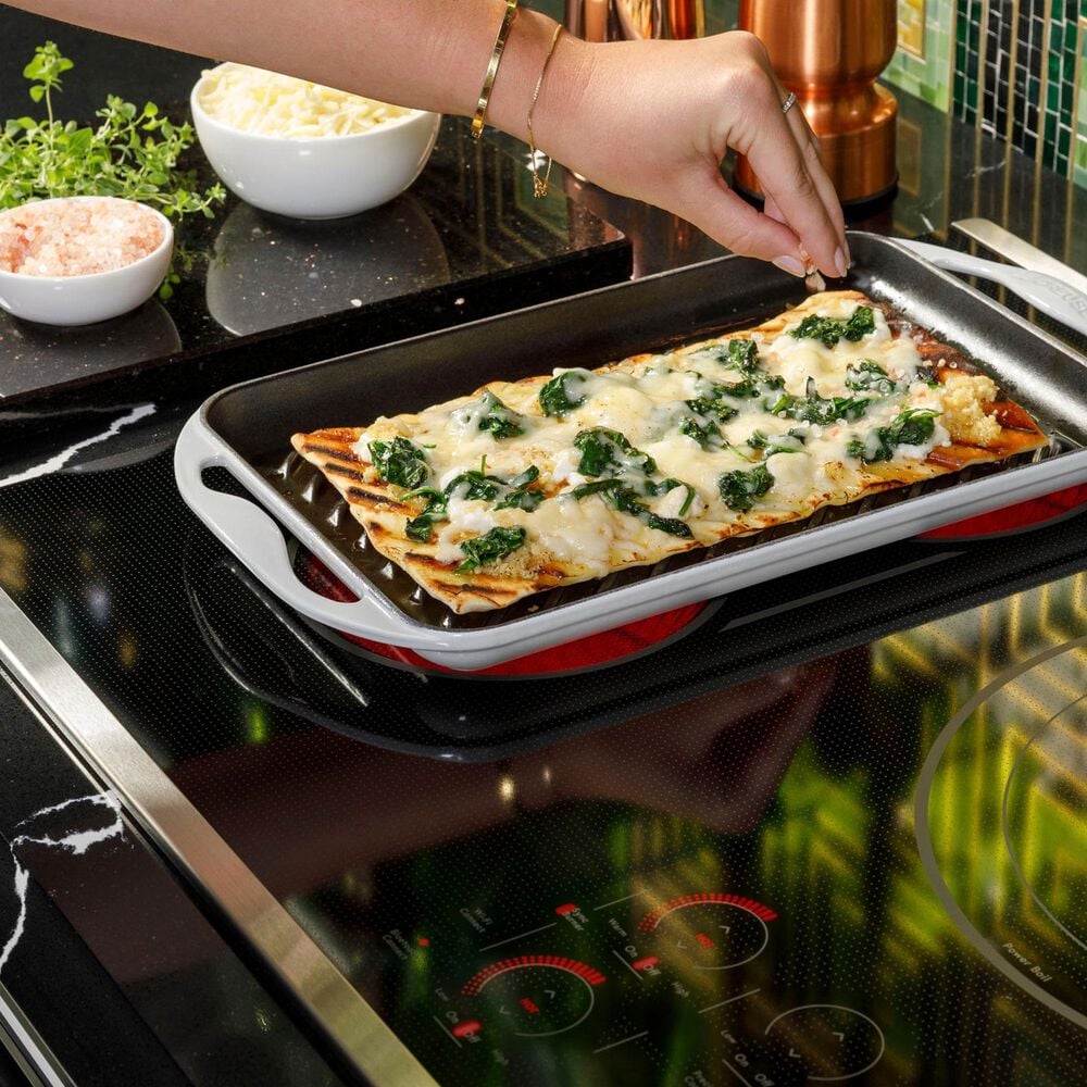 Cafe 2-Piece Kitchen Package with 30" Smart Built-In Convection Double Wall Oven and 30" Electric Cooktop in Stainless Steel, , large