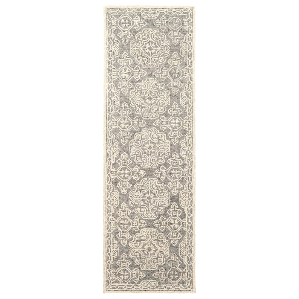 Surya Granada GND-2304 2'6" x 8' Medium Gray, Beige and Charcoal Scatter Rug, , large