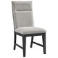 Mayberry Hill Axel Side Chair with Light Grey Upholstery in Espresso, , large
