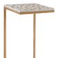 Linon Home Decor Priscille Accent C Table in Gold and Off-White, , large