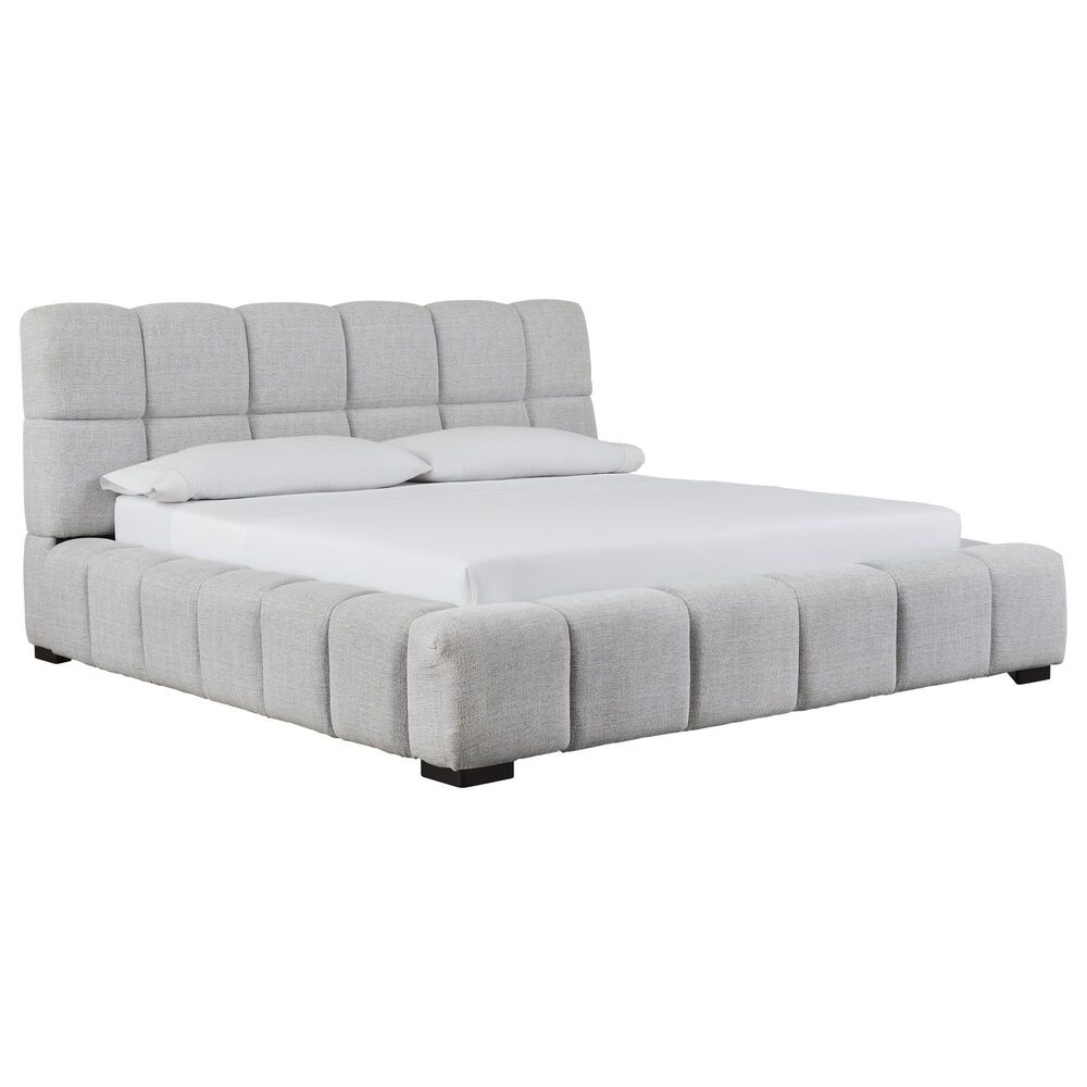 Ashley Grendusk King Upholstered Bed in Light Gray, , large