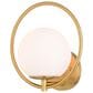 Vaxcel Bucktown 1-Light Wall Sconce in Natural Brass, , large