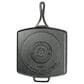 Lodge Blacklock 12" Square Triple Seasoned Cast Iron Grill Pan in Black, , large