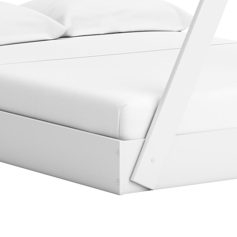 Ashley Hallityn Full Tent Floor Bed in Matte White, , large
