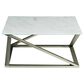 Crystal City Zurich Cocktail Table in White and Pewter, , large