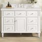 James Martin Vanities Lorelai 48" Single Vanity in Bright White with 3 cm Arctic Fall Solid Surface Top, , large