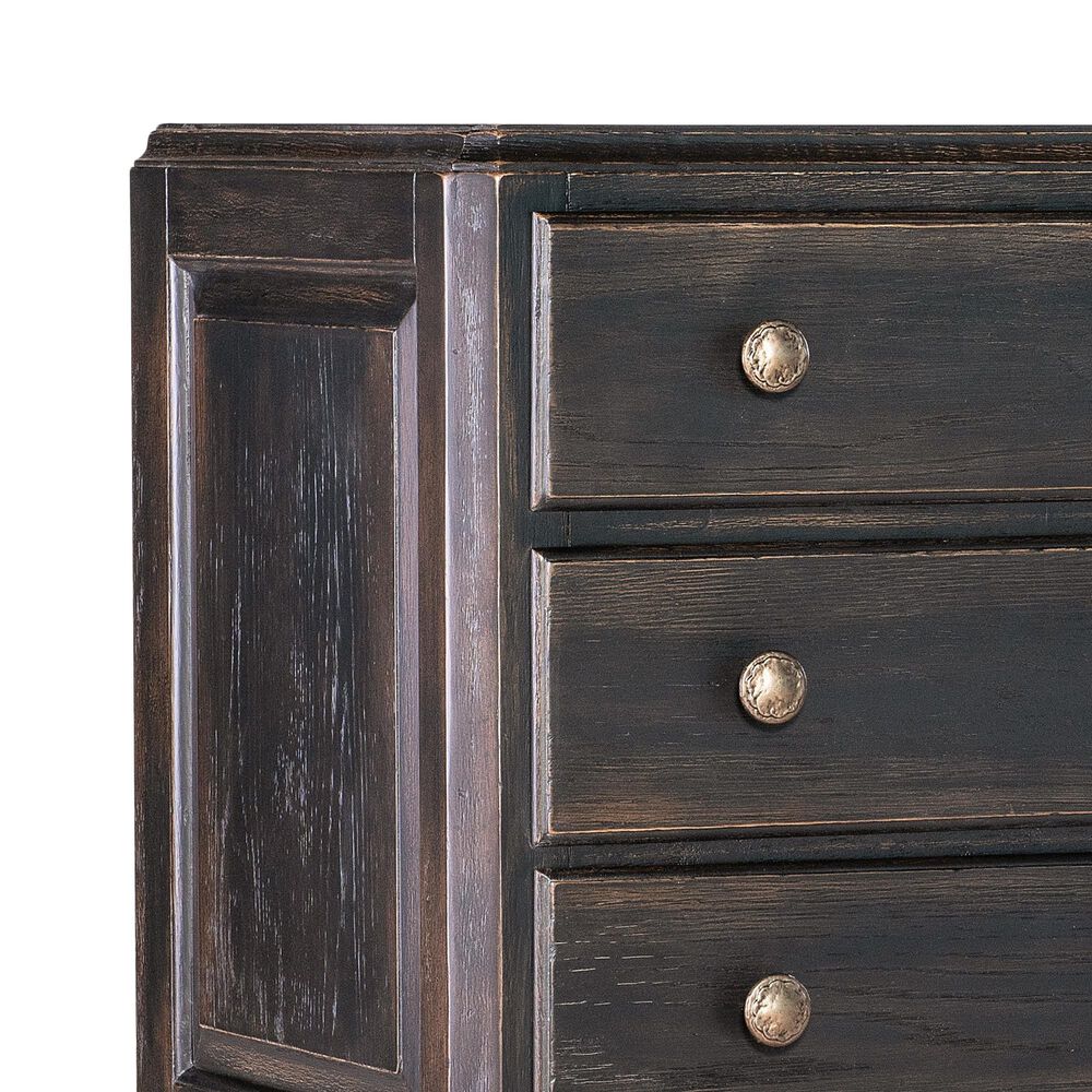 Hooker Furniture Americana 3-Drawer Nightstand in Black and Antique Bronze, , large