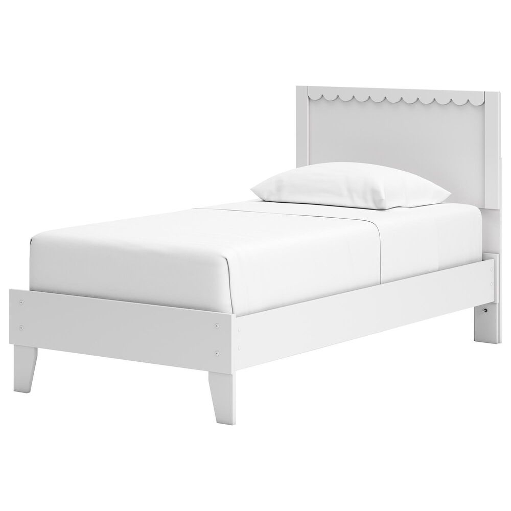 Ashley Hallityn Twin Platform Bed in White, , large
