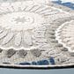Safavieh Cabana CBN382G 6"7" Round Grey and Blue Indoor/Outdoor Area Performance Rug, , large
