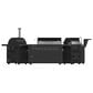 Forno All"Aperto 4-Piece Outdoor Kitchen Grill Set with Bar and Beverage Center in Black, , large