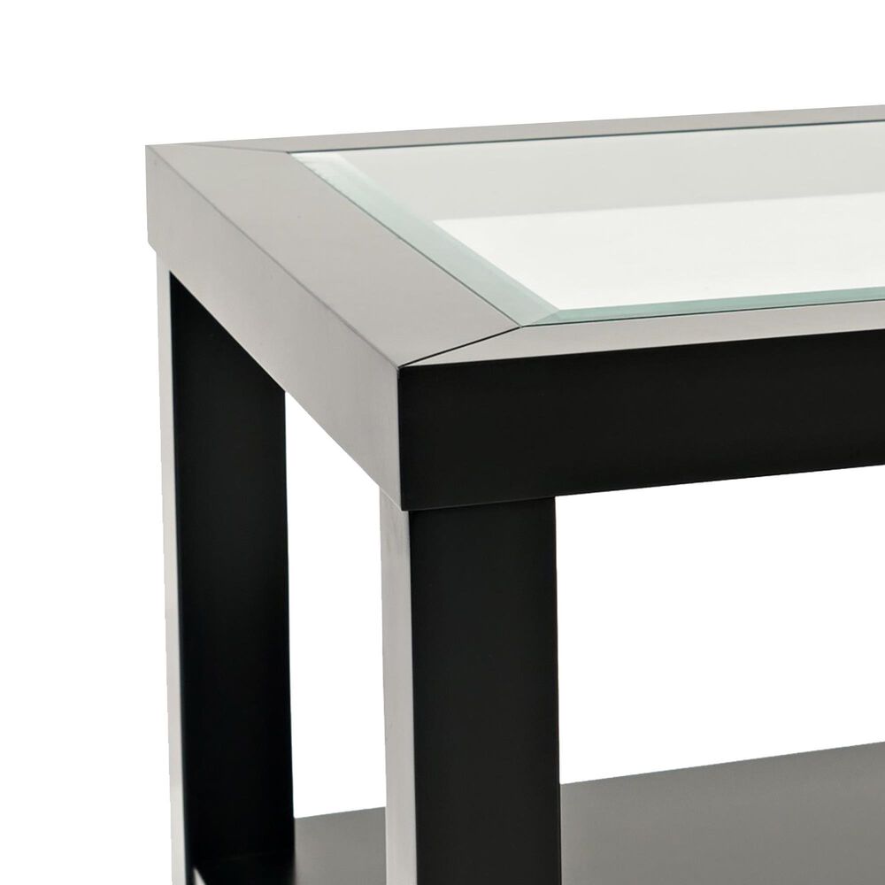 Waltham Urban Icon Rectangular Cocktail Table in Polished Black, , large