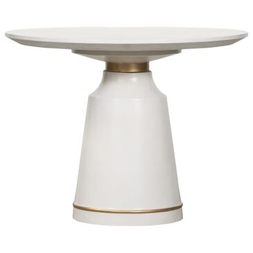 Blue River Pinni Dining Table in Pure White and Bronze, , large