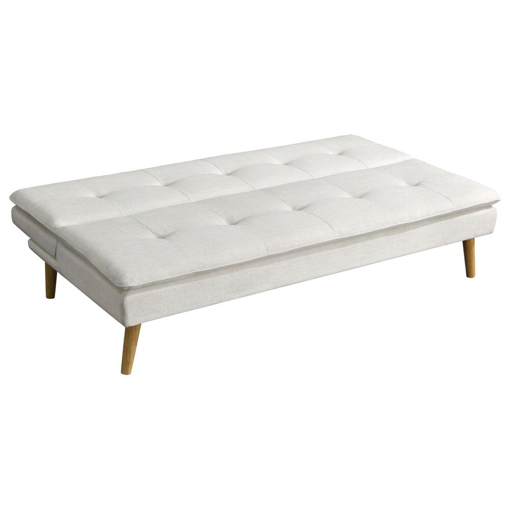 Lifestyle Solutions Tatum Convertible Sofa with Cream Cushion in Brown, , large