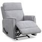 Flexsteel Compact Manual Gliding Recliner in Moon Gray, , large
