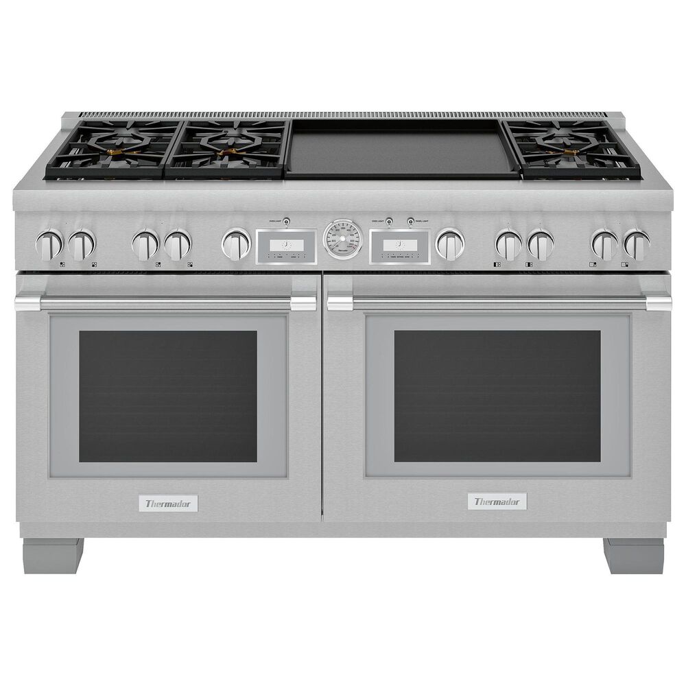 Viking Stainless Steel 6 Burner Griddle Double Oven Range