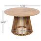 Hearth and Haven Outdoor Round Dining Table in Light Teak - Table Only, , large