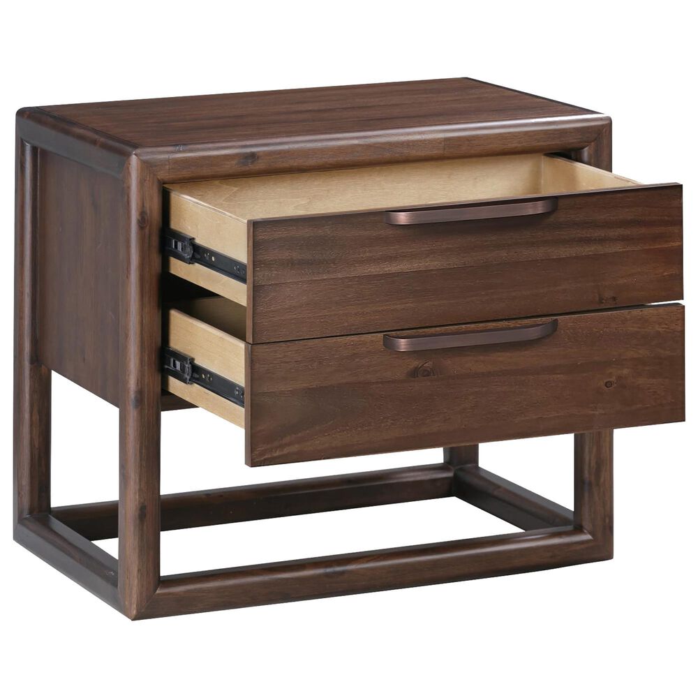 Urban Home Sol Queen Platform Panel Bed with Two Nightstands in Brown Spice, , large