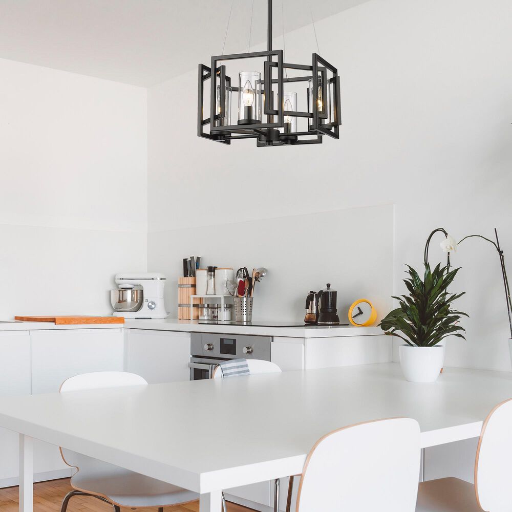 Golden Lighting Marco 4-Light Pendant in Matte Black, , large