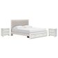 Ashley Zuraleus King Upholstered Storage Bed with Two Nightstands in Matte White, , large