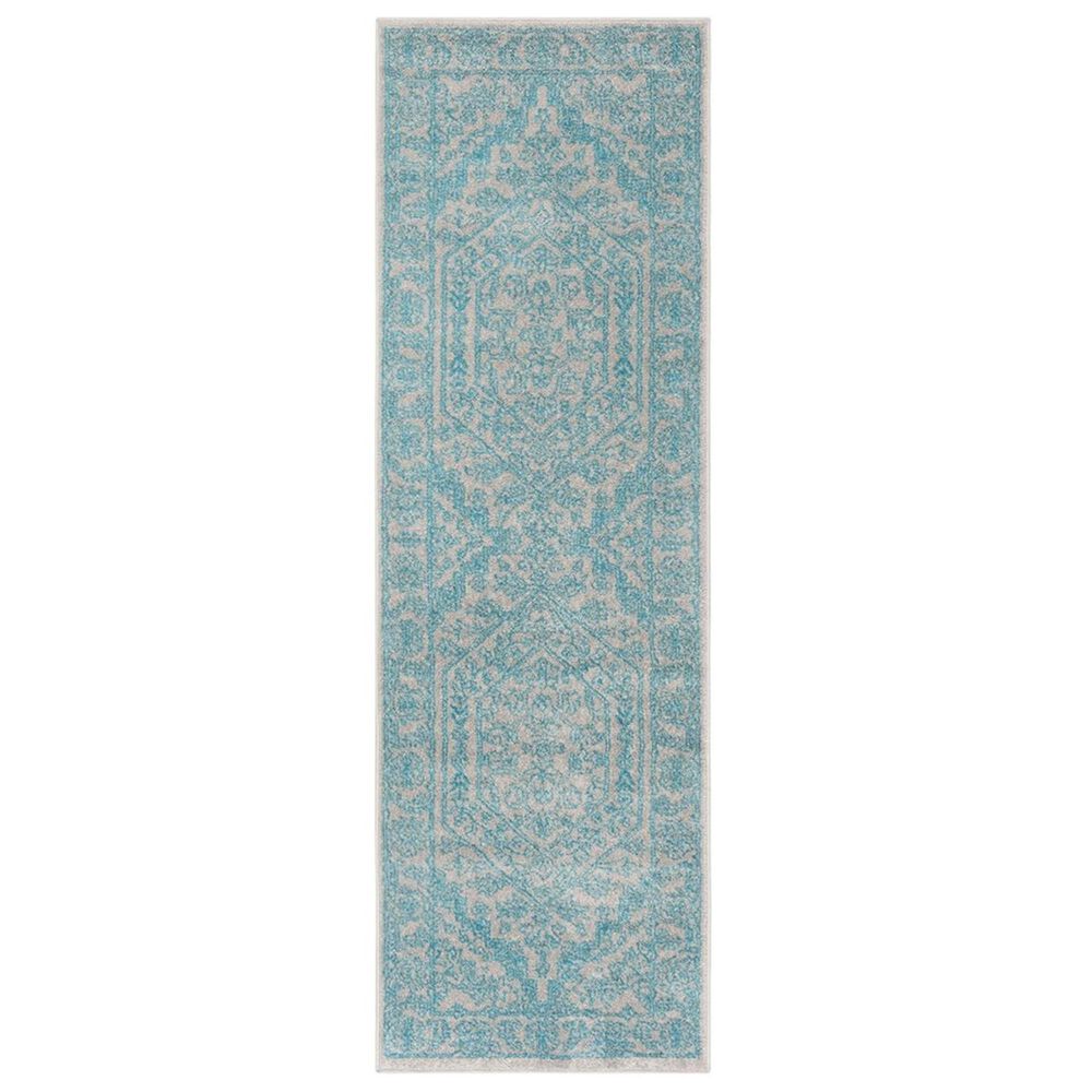 Safavieh Adirondack ADR108L 2&#39;6&quot; x 8&#39; Light Grey and Teal Runner, , large