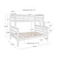 Parkerville Furniture Line Porter Twin over Full Bunk Bed in White, , large
